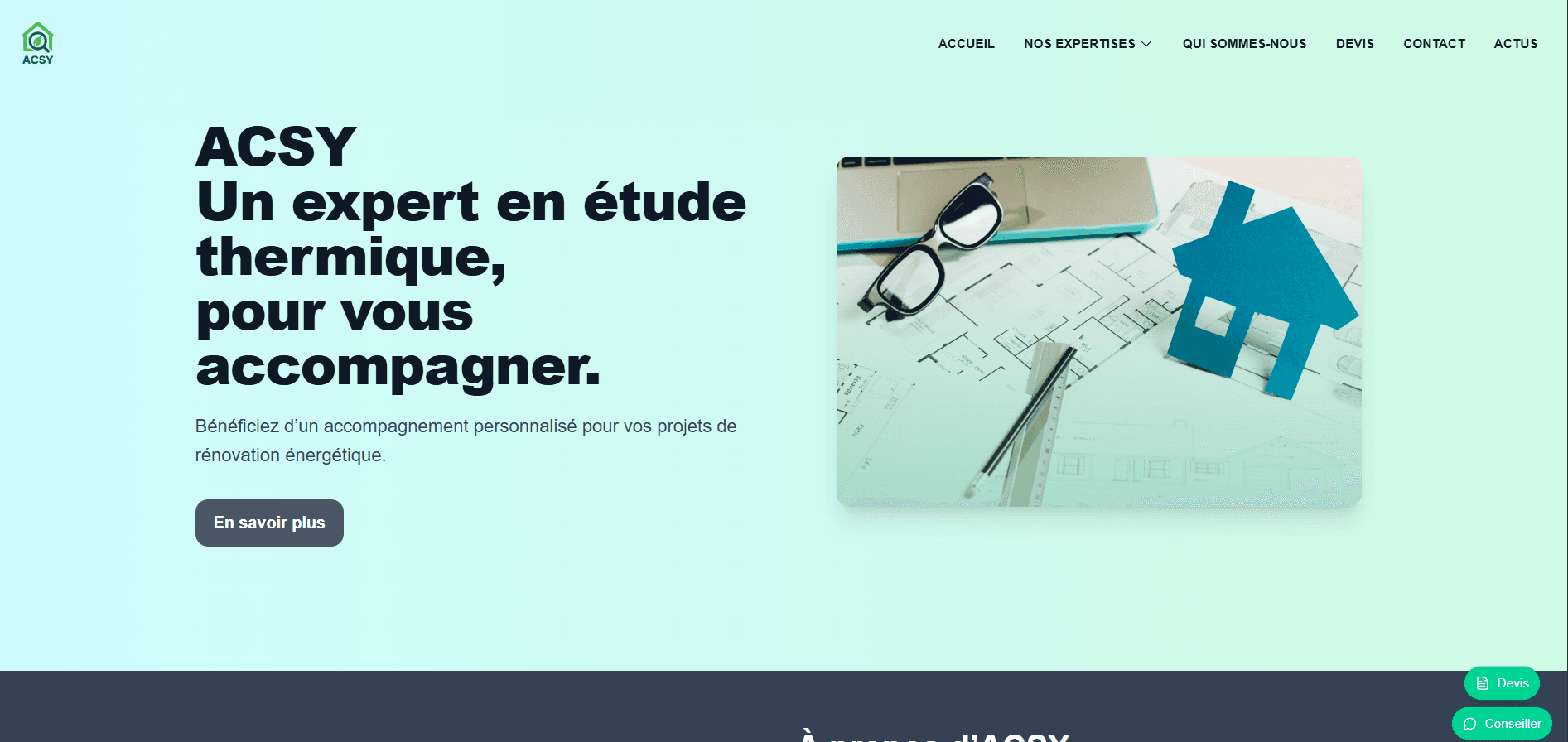 Site Pour bureau d'études diagnostiques.